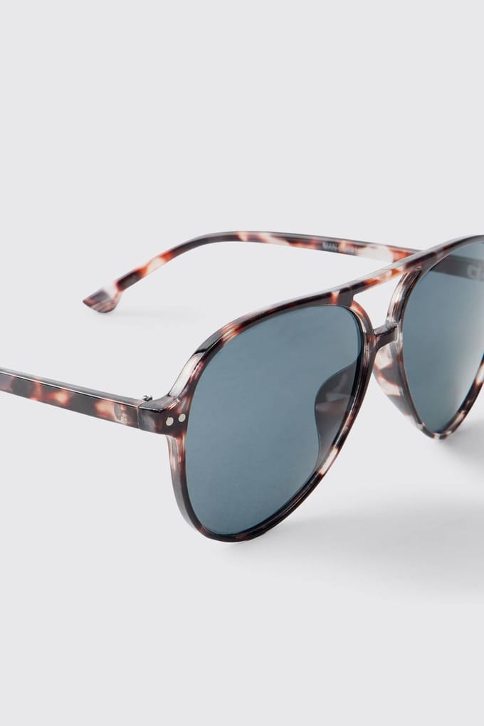 Plastic Aviator Sunglasses | Black