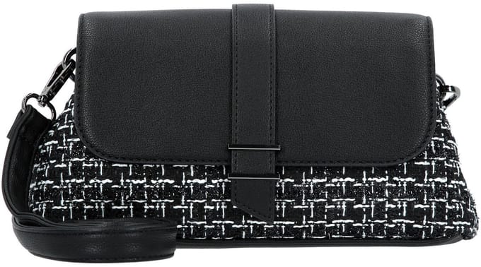 Gabor schoudertas Sahar Flap Bag No Zip Mixed Black zwart