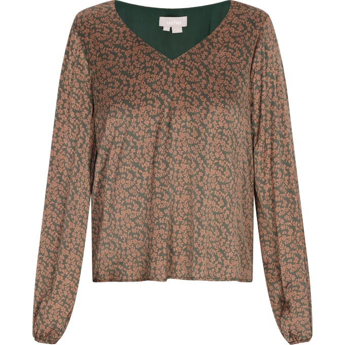 usha Blouse Dames Groen Oranje