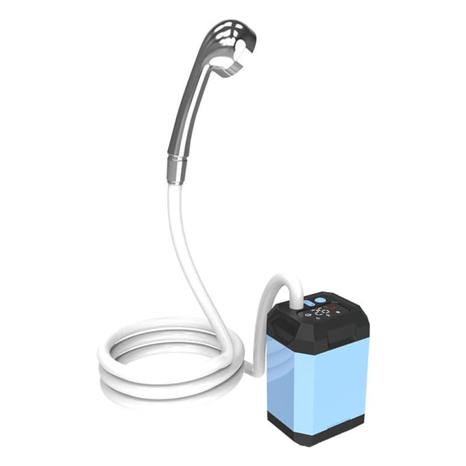 Draagbare draadloze campingdouche Buiten elektrische douchepomp Oplaadbare douche Grote capaciteit One mode  5400mAh blauw