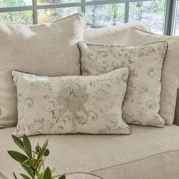 LOBERON Kussenhoes set van 2 Tenerosa beige/groen