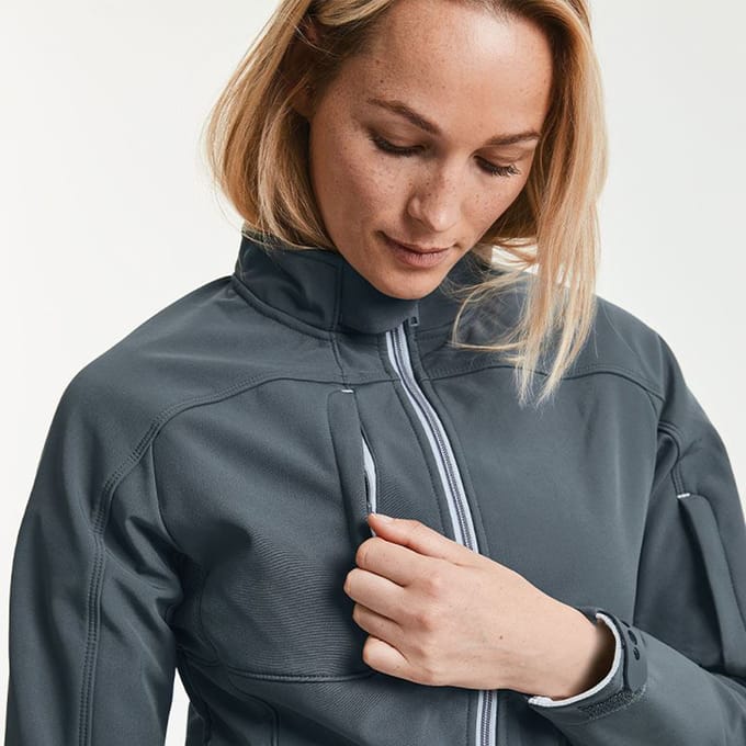 Russell Dames/dames Bionic Softshell Jacket (IJzergrijs)
