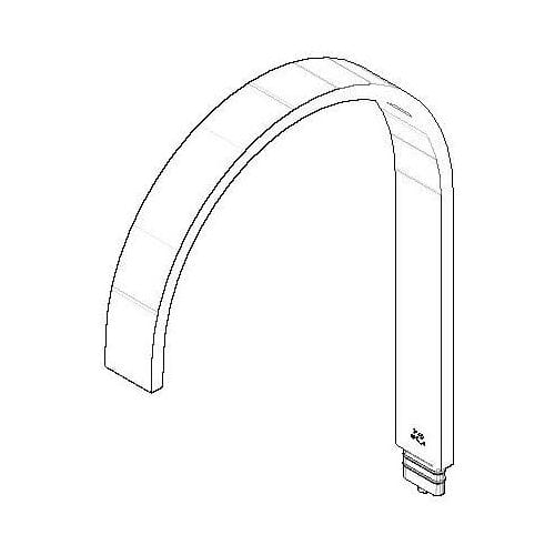 Dornbracht MEM replacement spout for 13512782-00 Art. 90282217200-00