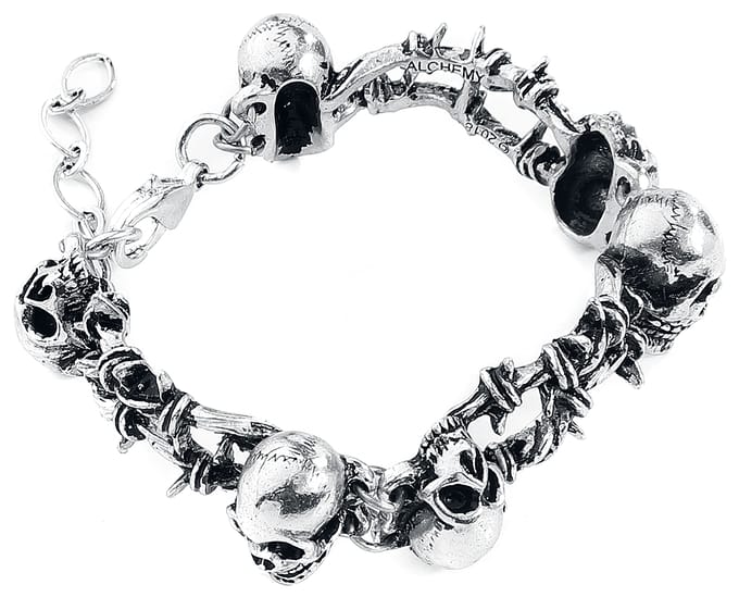 Alchemy Gothic - Gothic Armband - No Man's Land - voor Mannen - zilverkleurig