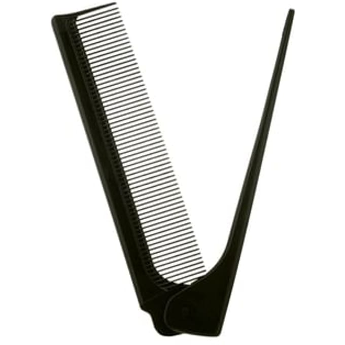 KAI - Foldable Setting Hair Comb Black 1 pc