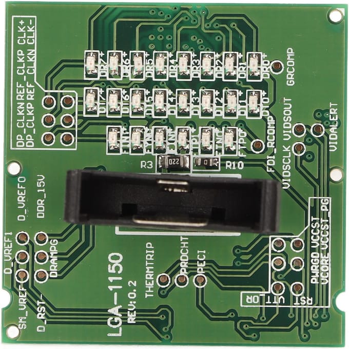 CPU Testkaart Desktop Moederbord Testkaart CPU Tester met Testlampjes voor Intel LGA1150 Interface black