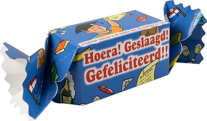 Kado/Snoepverpakking Feest - School geslaagd