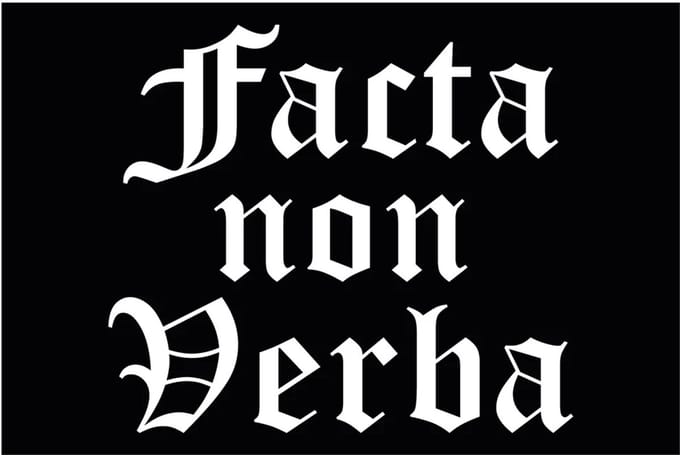 FR.KZK VLAG FACTA NON VERBA OLD ENGLISCH (120X80)