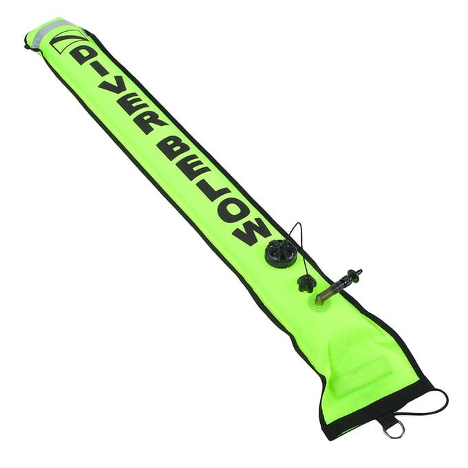 4FT Hoge Zichtbaarheid Opblaasbare Scuba Duik SMB Oppervlakte Signaal Markering Boei Accessoire Yellow green