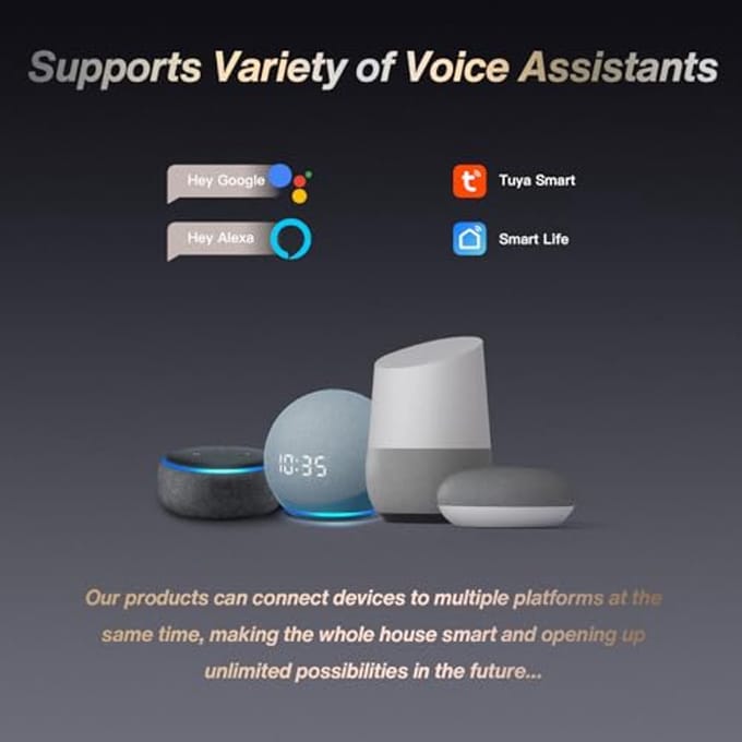 Slim WiFi Dubbel Stopcontact met Energiebewaking - 16A voor Alexa en Google Home