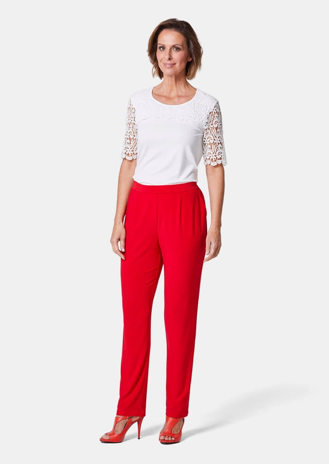 Goldner Jerseybroek Martha Comfortabele jerseybroek Martha met plooien
