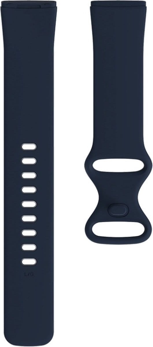 Siliconen bandje - geschikt voor Fitbit Versa 3 / Fitbit Sense - maat S/M - marineblauw