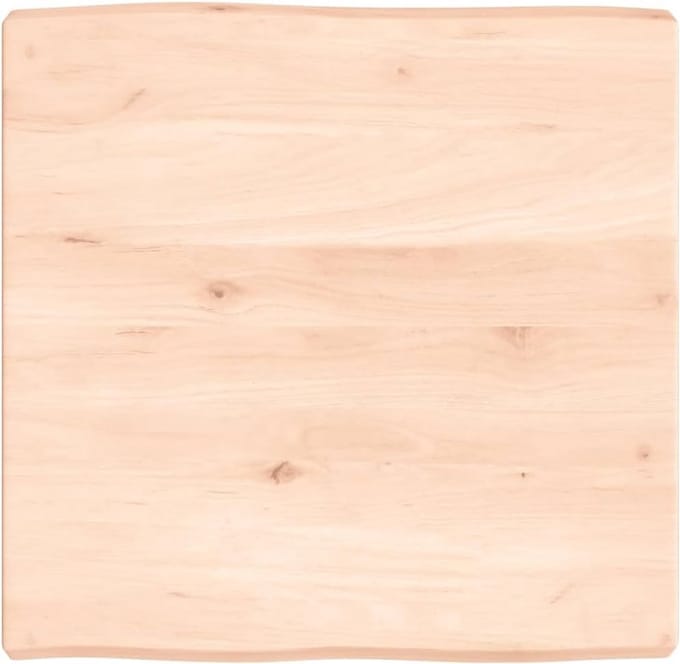 Tafelblad Massief Eikenhout met Natuurlijke Rand - 60x60 cm Houten Plank