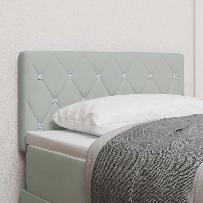 vidaXL - Hoofdbord - Lichtgrijs - 80 - cm - Fluweel
