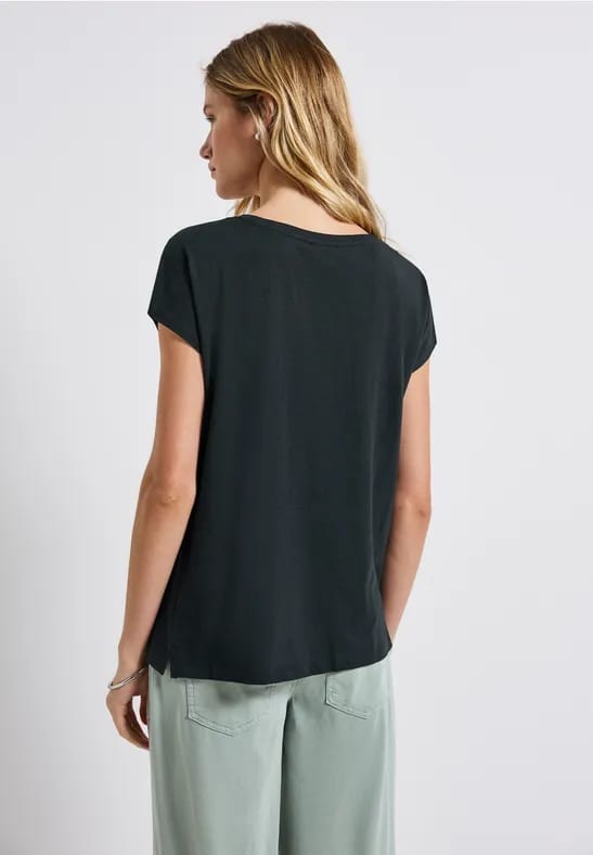 Shirt met gehaakte details
