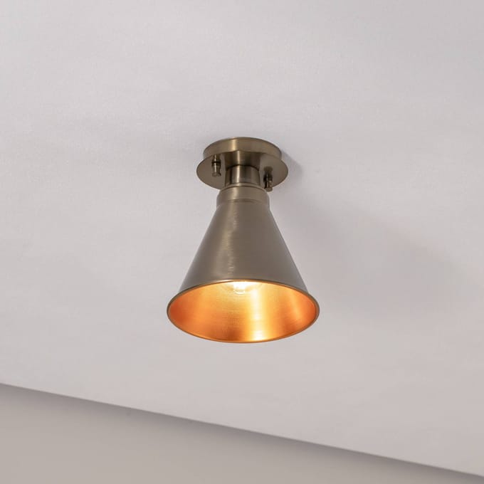 Opviq Plafondlamp Berceste N-679, antiek koper, metaal, Ø 20 cm