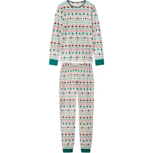 ESMARA Dames kerstpyjama (wit, XS (32/34))