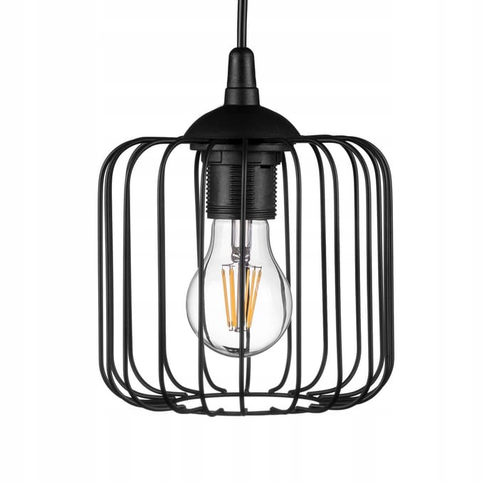 Loft Draadkooi Hanglamp Zwart - Stijlvolle Industriële Verlichting