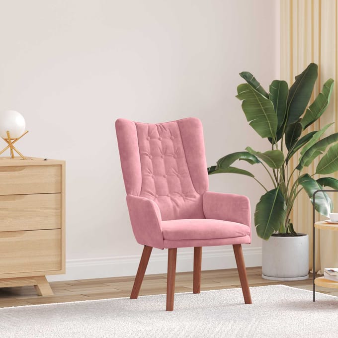 vidaXL - Fauteuil - Roze - 63 - x - 67 - x - 94 - cm - Fluweel