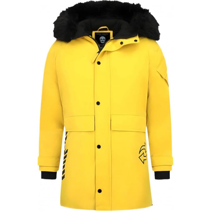 Parka Jas Heren - Met Bontkraag - Geel