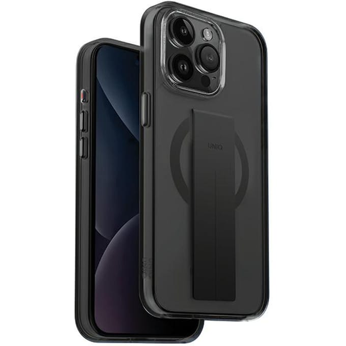 UNIQ Heldro Mag - iPhone 15 Pro Hoesje - MagSafe Compatibel - Zwart