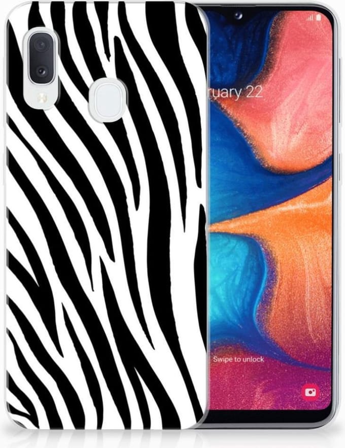Samsung Galaxy A20e TPU Hoesje Zebra
