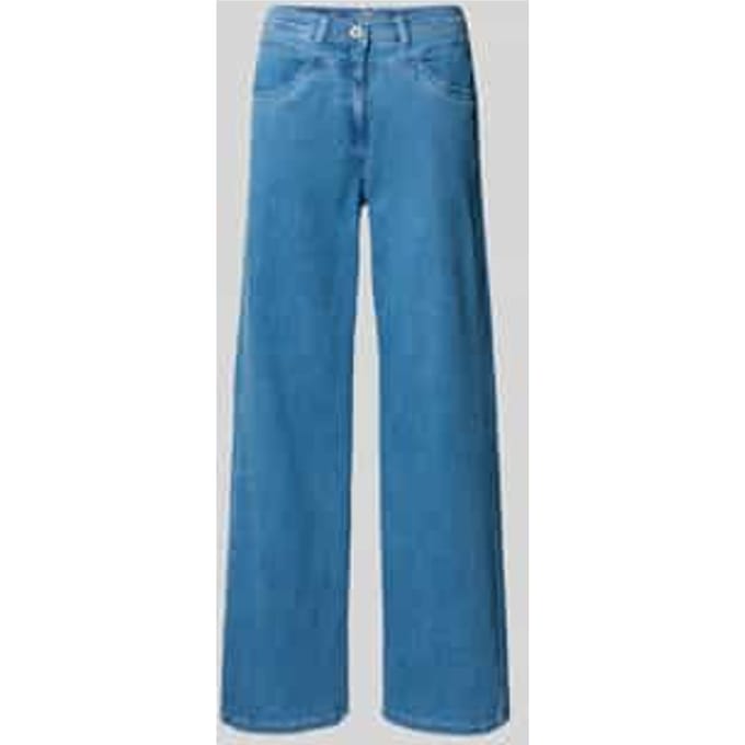 Raphaela by Brax Dames   Style LAURA FLARED BLEACHED, USING&BUFFIES, denim lichtblauw, maat 36