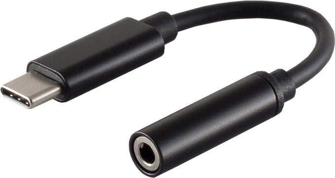 shiverpeaks BS14-05021, Zwart, USB C, 3.5mm, 0,13 m, Mannelijk, Vrouwelijk