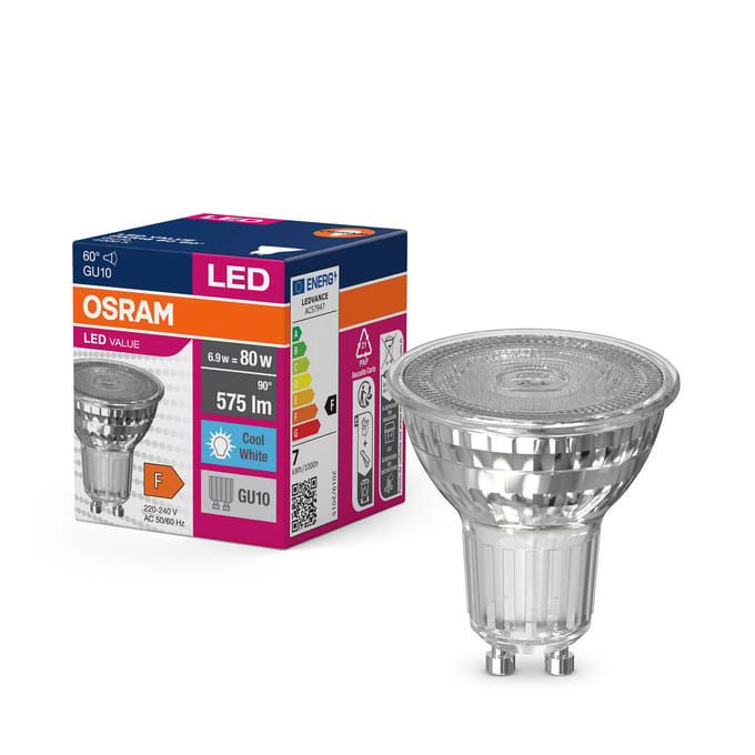 OSRAM LED lamp Reflector GU10 6.9W 60° 840 helder