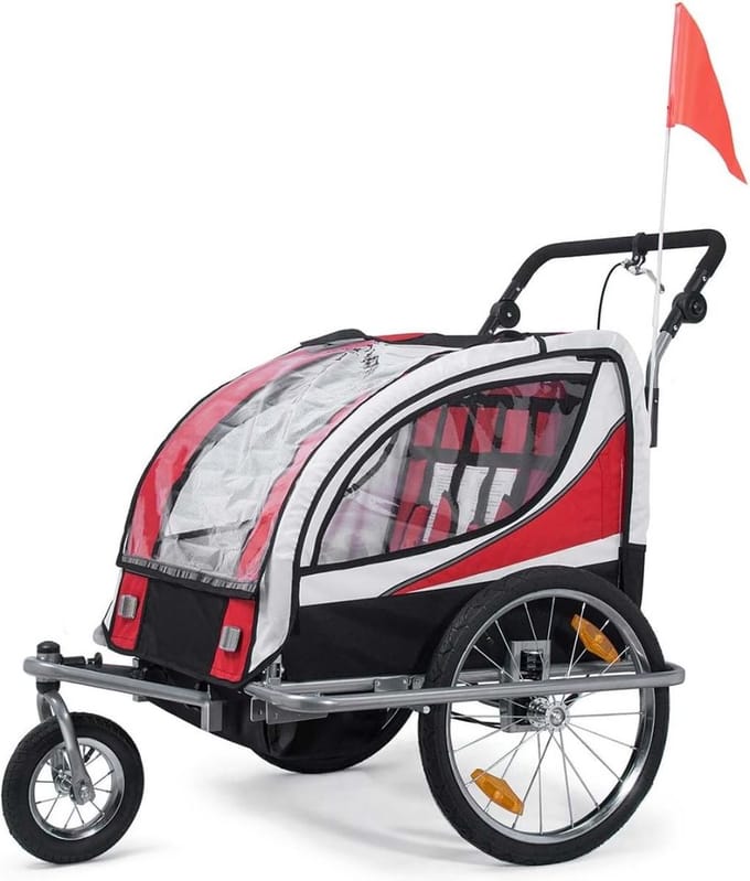 DD Fietskar voor Kinderen - Kinderfietskar - Croozer - Croozer Cargo - 133x88x108cm - Rood
