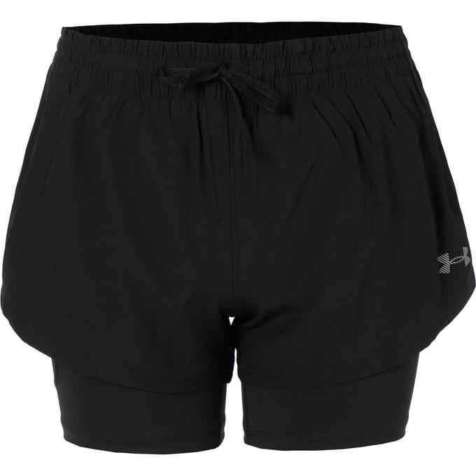 Under Armour Velociti Pro 4in 2n1  Hardloopshorts Dames-zwart, zilver