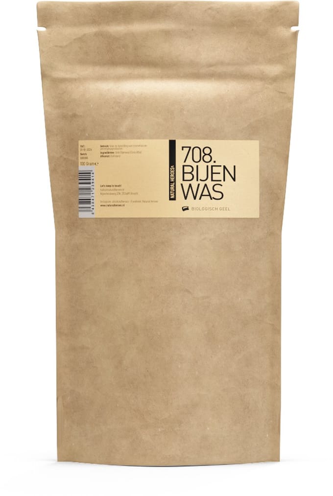 Natural Heroes - Bijenwas (Biologisch, geel) 250 gram
