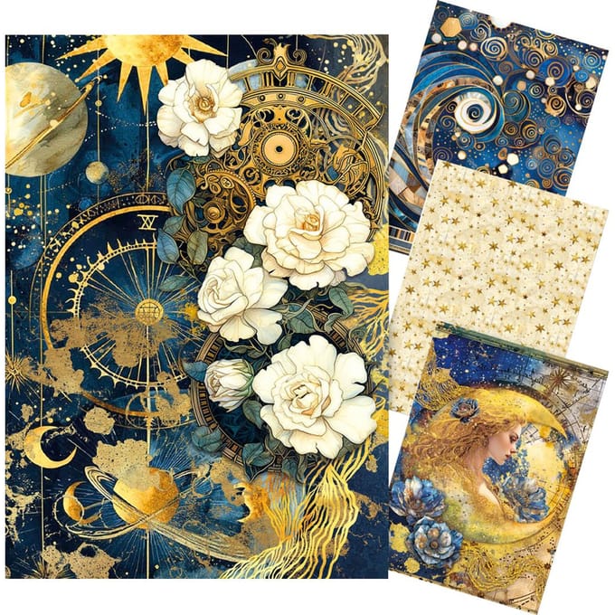 Motief strozijde assortiment "Celestial", set van 4