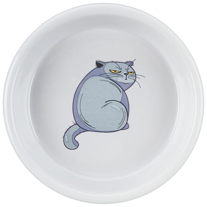 Trixie Keramische Voerbak met Motief 250ml, Ø13cm Kat