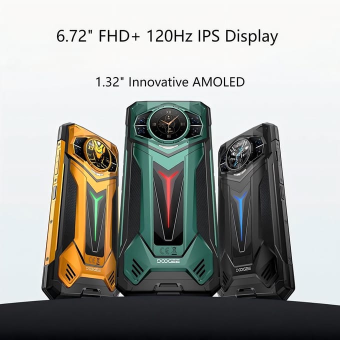 DOOGEE S200 Ultra 5G Mobiele Telefoon 48GB+1TB 6.72  Display 11000mAh 100MP Android 15 geel