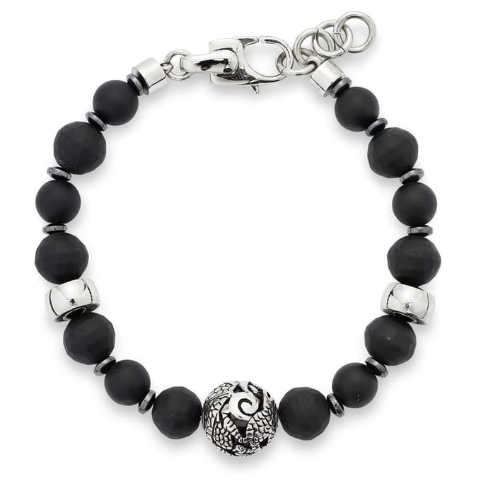 Jewels by Leonardo  - Armband Heren Figo - RVS - Glas