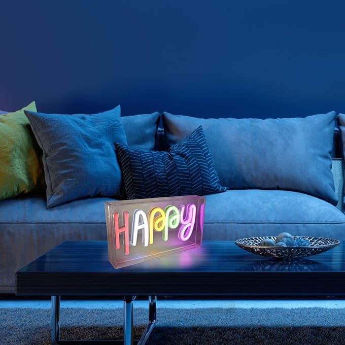 JUST LIGHT. GmbH LED tafellamp Neon Happy, USB