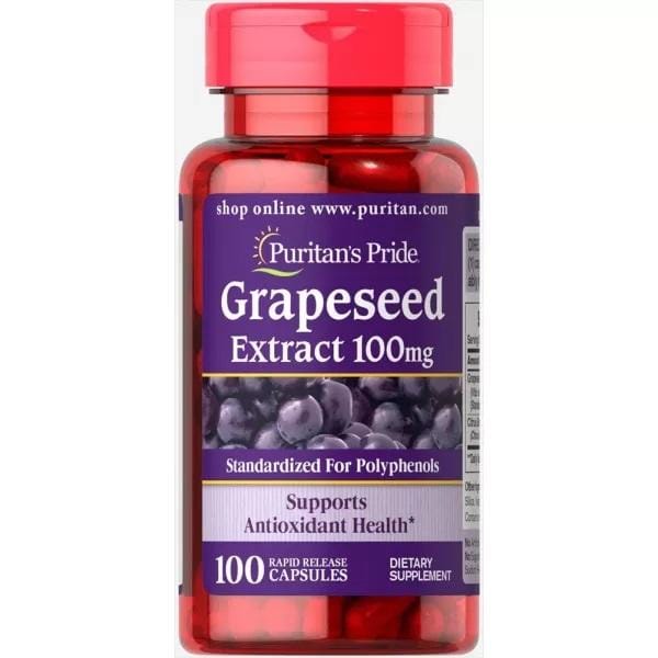 Puritan's Pride - Extrait de pépins de raisin 100 mg. 50  Capsules