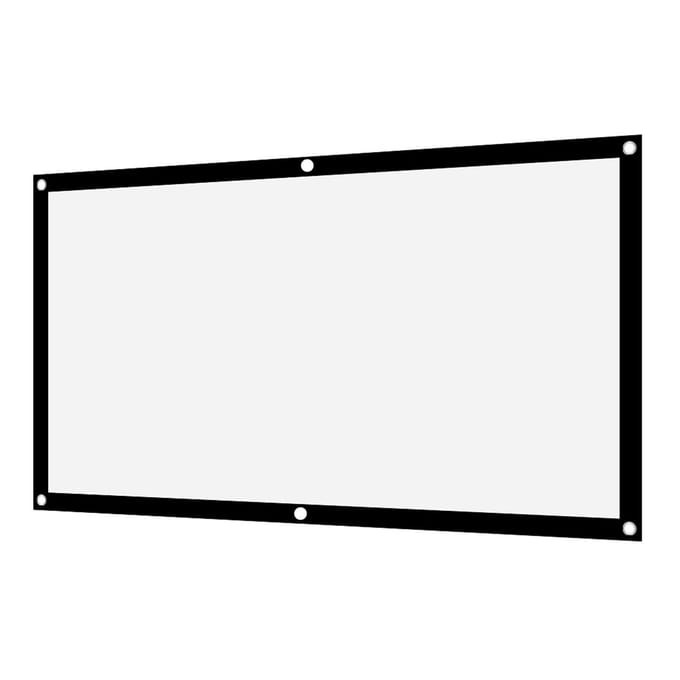 16:9 Verduisterend Draagbaar Kreukvrij Zacht Wit Polyester Projectorgordijn Projectiescherm 60 Inch