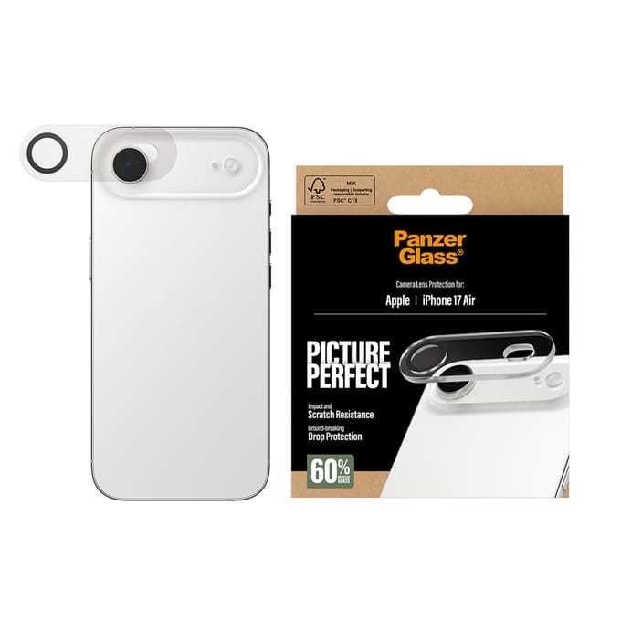 PanzerGlass Screenprotector geschikt voor Apple iPhone Air Glazen | PanzerGlass Picture Perfect Camera Lens Protector - Case Friendly