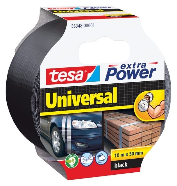 Tesa Extra Power Universal - Duct Tape - 10 m x 50 mm - Zwart