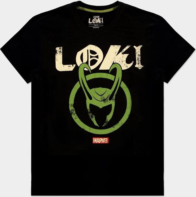 Marvel Loki - Logo Badge Heren Tshirt - XL - Zwart