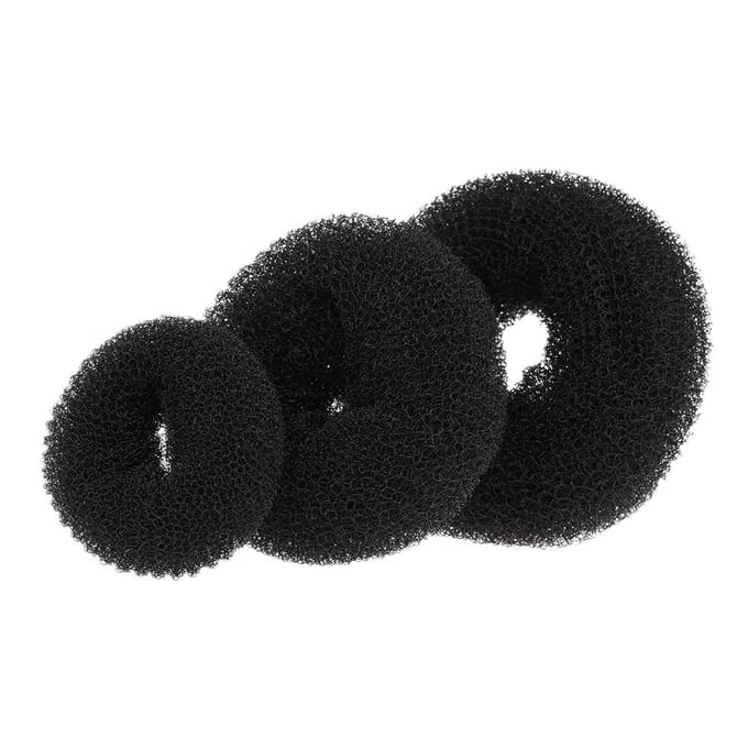 3 stuks Nieuwe Mode Vrouwen Dame Magische Shaper Donut Knot Maker Haarring Accessoires Styling Tool black