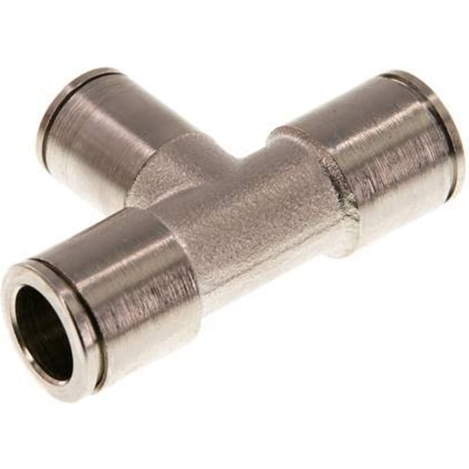 8mm x 10mm T-koppeling Messing Insteekfitting NBR