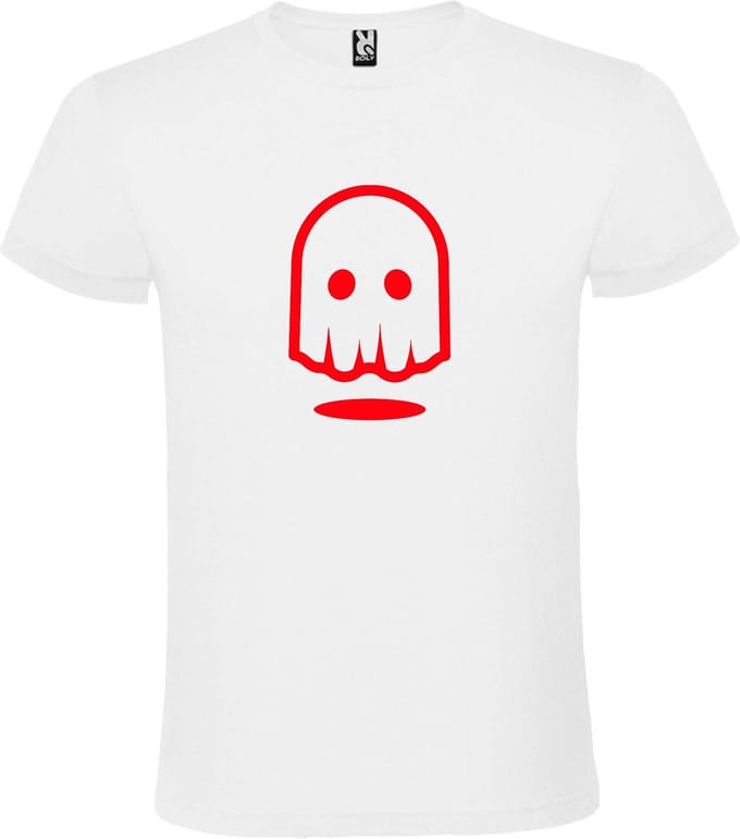 Wit T-shirt ‘Spookje’ Rood maat M
