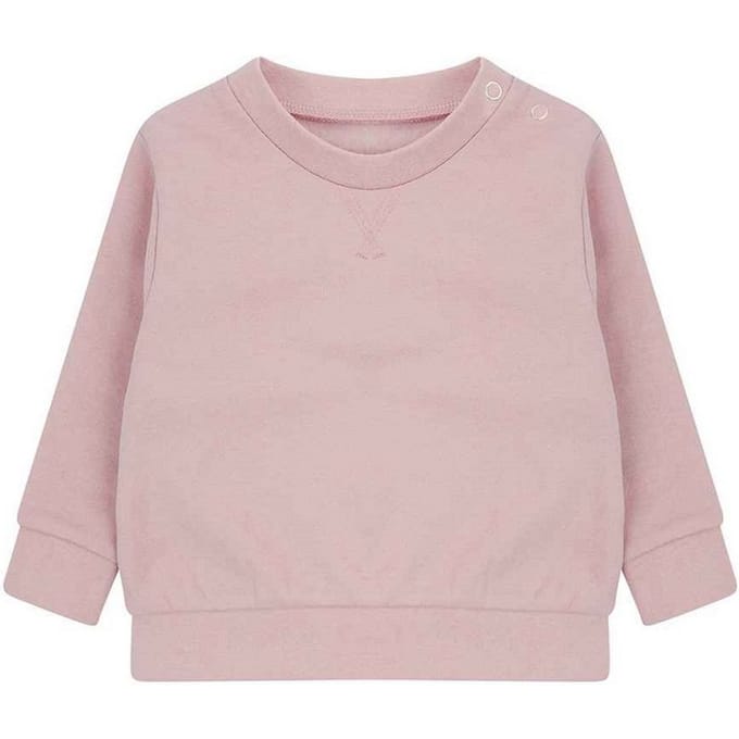 Larkwood Effen Duurzaam Sweatshirt Kinderen/Kinderen (Zacht Roze)