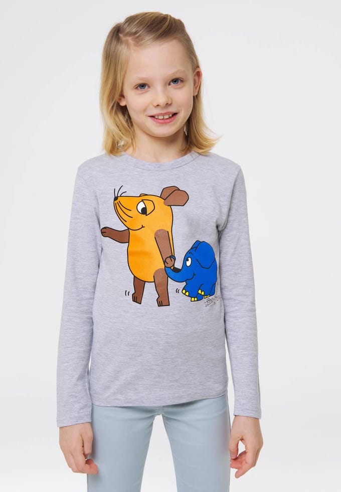 Logoshirt Langarmshirt Sendung mit der Maus - Maus & Elefant
