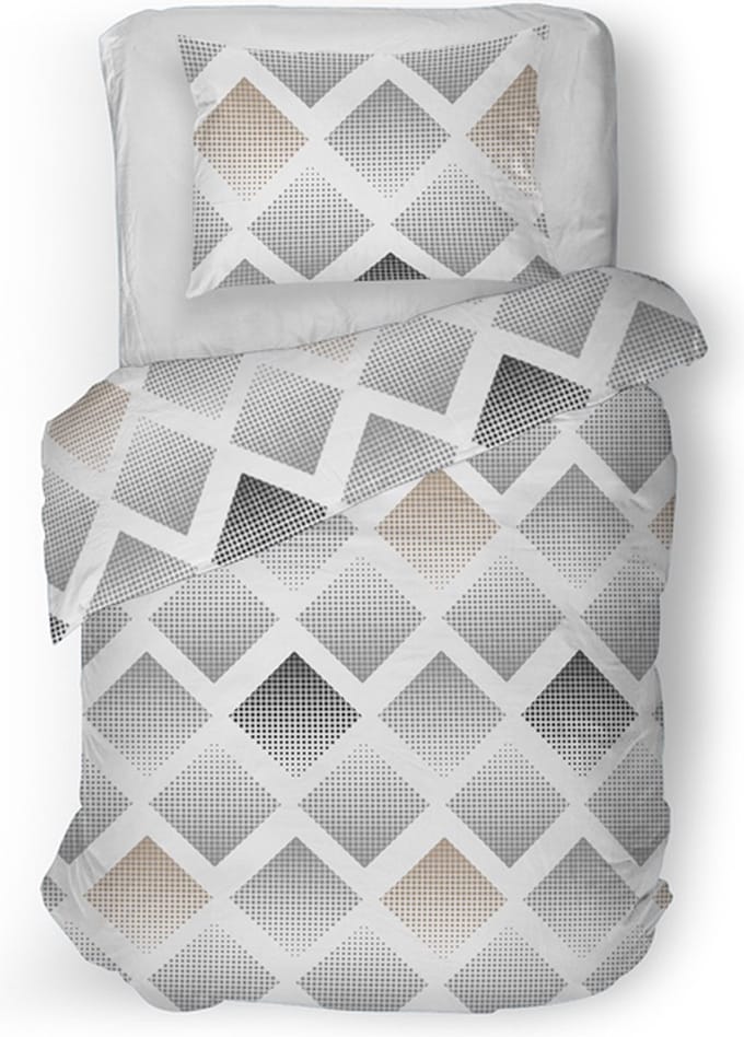 Snoozing Fieke Dekbedovertrek - Eenpersoons - 140x200/220 cm - Grijs