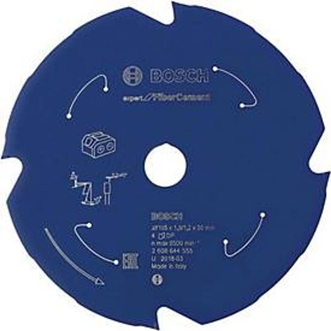 Cirkelzaagblad AD 165mm Z.4 TCG boring.20mm zaagsnede-w.1,8mm HM BOSCH