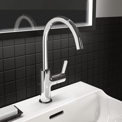 Ideal Standard washbasin faucet with high spout and drain BC777AA